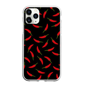 Чехол для iPhone 11 Pro Max матовый с принтом Chili peppers в городе Новоалтайск, Силикон |  | Тематика изображения на принте: chili peppers | горячий | еда | овощ | острый | перец чили | узор