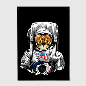 Постер с принтом Кот Космонавт (США) в городе Новоалтайск, 100% бумага
 | бумага, плотность 150 мг. Матовая, но за счет высокого коэффициента гладкости имеет небольшой блеск и дает на свету блики, но в отличии от глянцевой бумаги не покрыта лаком | Тематика изображения на принте: cat | earth | mars | moon | nasa | space | star | животные | звезда | земля | космонавт | космос | кот | кошка | луна | марс | наса | планета | прикол