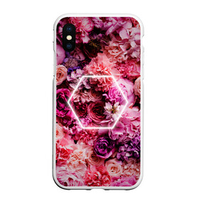 Чехол для iPhone XS Max матовый с принтом ROSE | РОЗЫ в городе Новоалтайск, Силикон | Область печати: задняя сторона чехла, без боковых панелей | rose | женская | любовь | молодежь | мужская | неон | розы | свобода