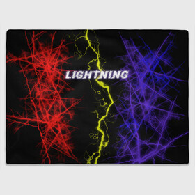 Плед 3D с принтом Lightning | Молния в городе Новоалтайск, 100% полиэстер | закругленные углы, все края обработаны. Ткань не мнется и не растягивается | женская | краски | молния | молодёжь | мужская | надпись | неон | погода | свобода | тренд