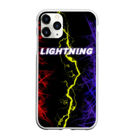 Чехол для iPhone 11 Pro Max матовый с принтом Lightning | Молния в городе Новоалтайск, Силикон |  | Тематика изображения на принте: женская | краски | молния | молодёжь | мужская | надпись | неон | погода | свобода | тренд