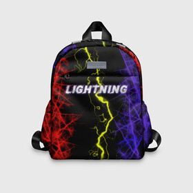 Детский рюкзак 3D с принтом Lightning | Молния в городе Новоалтайск, 100% полиэстер | лямки с регулируемой длиной, сверху петелька, чтобы рюкзак можно было повесить на вешалку. Основное отделение закрывается на молнию, как и внешний карман. Внутри дополнительный карман. По бокам два дополнительных кармашка | женская | краски | молния | молодёжь | мужская | надпись | неон | погода | свобода | тренд