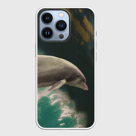 Чехол для iPhone 13 Pro с принтом Дельфин в облаках в городе Новоалтайск,  |  | дельфин | облака | плавник | полет | свобода