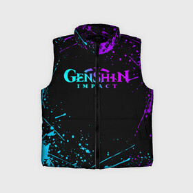 Детский жилет утепленный 3D с принтом GENSHIN IMPACT NEON LOGO в городе Новоалтайск,  |  | amber | anime | genshin impact | girl | jean | lisa | paimon | xiao | zelda | анемо | аниме | геншен импакт | геншин импакт | геншин эмпакт | геншинимпакт | девушка | игры | кли | лиза | паймон | пеймон | персонажи | сяо | тян