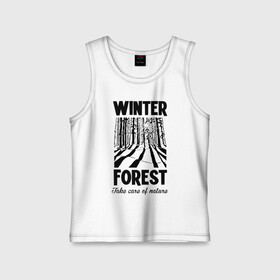 Детская майка хлопок с принтом Зимний лес в городе Новоалтайск,  |  | forest | nature | snow | spruce | sun | winter | winter forest | ели | зима | зимний лес | лес | отдых на природе | природа | снег | солнце | сугробы | тени | туризм