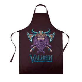 Фартук 3D с принтом Valheim Viking в городе Новоалтайск, 100% полиэстер | общий размер — 65 х 85 см, ширина нагрудника — 26 см, горловина — 53 см, длина завязок — 54 см, общий обхват в поясе — 173 см. Принт на завязках и на горловине наносится с двух сторон, на основной части фартука — только с внешней стороны | fantasy | mmo | valheim | valve | валхейм | вальхейм | викинги | выживалка | игра | королевская битва | ммо | ролевая игра | фэнтази
