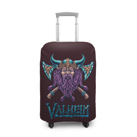 Чехол для чемодана 3D с принтом Valheim Viking в городе Новоалтайск, 86% полиэфир, 14% спандекс | двустороннее нанесение принта, прорези для ручек и колес | fantasy | mmo | valheim | valve | валхейм | вальхейм | викинги | выживалка | игра | королевская битва | ммо | ролевая игра | фэнтази