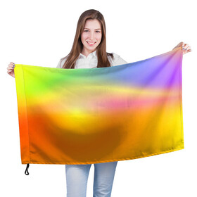 Флаг 3D с принтом Желтый градиент в городе Новоалтайск, 100% полиэстер | плотность ткани — 95 г/м2, размер — 67 х 109 см. Принт наносится с одной стороны | абстракция | градиент | перелив | плавность | свет | цвет