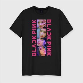 Мужская футболка хлопок Slim с принтом BLACKPINK Neon в городе Новоалтайск, 92% хлопок, 8% лайкра | приталенный силуэт, круглый вырез ворота, длина до линии бедра, короткий рукав | Тематика изображения на принте: black | blackpink | chae | jennie | jisoo | kim | kpop | lalisa | lisa | manoban | neon | park | pink | rose | young | дженни | джису | ён | ким | лалиса | лиса | манобан | неон | пак | розэ | че