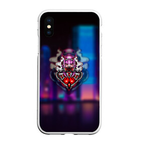 Чехол для iPhone XS Max матовый с принтом Милый во Франксе в городе Новоалтайск, Силикон | Область печати: задняя сторона чехла, без боковых панелей | аниме | город | градиент | киберпанк | мультяшка | стимпанк