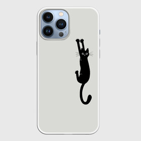 Чехол для iPhone 13 Pro Max с принтом Испуганный кот в городе Новоалтайск,  |  | Тематика изображения на принте: animal | beast | cat | claws | fright | frightened | kitten | look | surprise | surprised | взгляд | животное | зверь | испуг | испуганный | когти | кот | котенок | кошка | удивление | удивленный