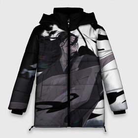 Женская зимняя куртка Oversize с принтом Магическая Битва в городе Новоалтайск, верх — 100% полиэстер; подкладка — 100% полиэстер; утеплитель — 100% полиэстер | длина ниже бедра, силуэт Оверсайз. Есть воротник-стойка, отстегивающийся капюшон и ветрозащитная планка. 

Боковые карманы с листочкой на кнопках и внутренний карман на молнии | anime | jujutsu kaisen | manga | sorcery fight | аниме | годжо сатору | итадори юдзи | магическая битва | манга