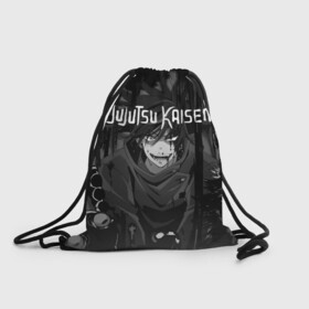 Рюкзак-мешок 3D с принтом Магическая Битва | Jujutsu Kaisen  в городе Новоалтайск, 100% полиэстер | плотность ткани — 200 г/м2, размер — 35 х 45 см; лямки — толстые шнурки, застежка на шнуровке, без карманов и подкладки | anime | jujutsu kaisen | manga | sorcery fight | аниме | годжо сатору | итадори юдзи | магическая битва | манга
