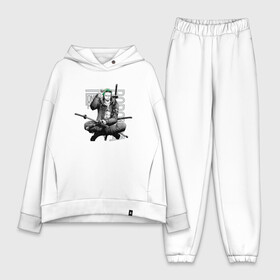 Женский костюм хлопок Oversize с принтом One Piece в городе Новоалтайск,  |  | one piece | zoro roronoa | ван пис | зоро | зоро ророноа | пират