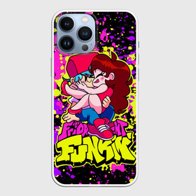 Чехол для iPhone 13 Pro Max с принтом Парень и Девушка Friday Night в городе Новоалтайск,  |  | friday night funk | friday night funkin | the boyfriend | the girlfriend | брызги | герои | главные пепрсонажи | девушка | игры | неон | парень
