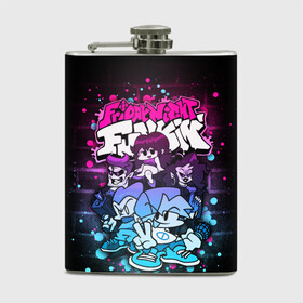 Фляга с принтом Friday Night Funkin Neon в городе Новоалтайск, металлический корпус | емкость 0,22 л, размер 125 х 94 мм. Виниловая наклейка запечатывается полностью | Тематика изображения на принте: friday night funk | friday night funkin | the boyfriend | the girlfriend | главные герои | граффити | девушка | игры | мамочка | неон | папочка | парень | персонажи | пико