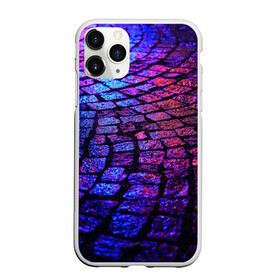 Чехол для iPhone 11 Pro Max матовый с принтом Мокрый асфальт в городе Новоалтайск, Силикон |  | асфальт | дождь. | мокрый асфальт | неон | неоновый асфальт