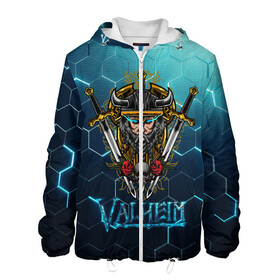 Мужская куртка 3D с принтом Valheim Neon Samurai в городе Новоалтайск, ткань верха — 100% полиэстер, подклад — флис | прямой крой, подол и капюшон оформлены резинкой с фиксаторами, два кармана без застежек по бокам, один большой потайной карман на груди. Карман на груди застегивается на липучку | fantasy | mmo | valheim | valve | валхейм | вальхейм | викинги | выживалка | игра | королевская битва | ммо | ролевая игра | фэнтази