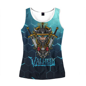 Женская майка 3D с принтом Valheim Neon Samurai в городе Новоалтайск, 100% полиэстер | круглая горловина, прямой силуэт, длина до линии бедра | fantasy | mmo | valheim | valve | валхейм | вальхейм | викинги | выживалка | игра | королевская битва | ммо | ролевая игра | фэнтази