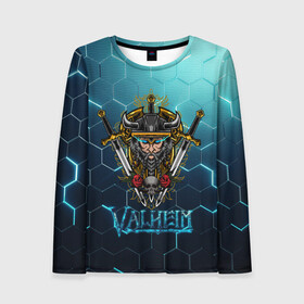 Женский лонгслив 3D с принтом Valheim Neon Samurai в городе Новоалтайск, 100% полиэстер | длинные рукава, круглый вырез горловины, полуприлегающий силуэт | fantasy | mmo | valheim | valve | валхейм | вальхейм | викинги | выживалка | игра | королевская битва | ммо | ролевая игра | фэнтази
