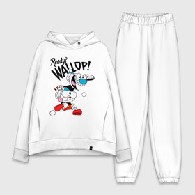 Женский костюм хлопок Oversize с принтом Ready Wallop Cuphead в городе Новоалтайск,  |  | cuphead | cuphead and mugman | mugman | ready | wallop | игры | капхед | чашеголовый