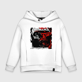 Детское худи Oversize хлопок с принтом METALLICA PHANTOM LORD в городе Новоалтайск, френч-терри — 70% хлопок, 30% полиэстер. Мягкий теплый начес внутри —100% хлопок | боковые карманы, эластичные манжеты и нижняя кромка, капюшон на магнитной кнопке | metallica | джеймс хэтфилд | кирк хэмметт | ларс ульрих | роберт трухильо