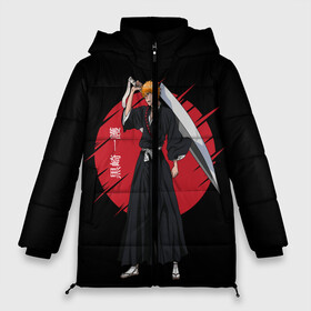 Женская зимняя куртка Oversize с принтом BLEACH - Ichigo Kurosaki в городе Новоалтайск, верх — 100% полиэстер; подкладка — 100% полиэстер; утеплитель — 100% полиэстер | длина ниже бедра, силуэт Оверсайз. Есть воротник-стойка, отстегивающийся капюшон и ветрозащитная планка. 

Боковые карманы с листочкой на кнопках и внутренний карман на молнии | anime | bleach | hollow | ichigo | kurosaki | manga | mask | matsumoto | rangiku | samurai | shihoin | yoruichi | аниме | блич | ичиго | йоруичи | куросаки | манга | маска | мацумото | онимэ | рангику | самурай | шихоин