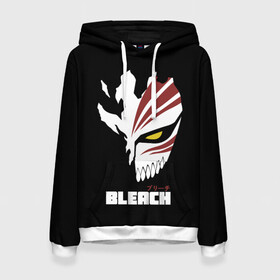 Женская толстовка 3D с принтом BLEACH MASK в городе Новоалтайск, 100% полиэстер  | двухслойный капюшон со шнурком для регулировки, мягкие манжеты на рукавах и по низу толстовки, спереди карман-кенгуру с мягким внутренним слоем. | anime | bleach | hollow | ichigo | kurosaki | manga | mask | matsumoto | rangiku | samurai | shihoin | yoruichi | аниме | блич | ичиго | йоруичи | куросаки | манга | маска | мацумото | онимэ | рангику | самурай | шихоин