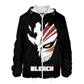 Мужская куртка 3D с принтом BLEACH MASK в городе Новоалтайск, ткань верха — 100% полиэстер, подклад — флис | прямой крой, подол и капюшон оформлены резинкой с фиксаторами, два кармана без застежек по бокам, один большой потайной карман на груди. Карман на груди застегивается на липучку | Тематика изображения на принте: anime | bleach | hollow | ichigo | kurosaki | manga | mask | matsumoto | rangiku | samurai | shihoin | yoruichi | аниме | блич | ичиго | йоруичи | куросаки | манга | маска | мацумото | онимэ | рангику | самурай | шихоин