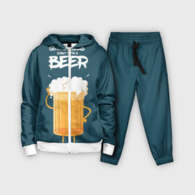 Детский костюм 3D с принтом Great Ideas start with a BEER в городе Новоалтайск,  |  | beer | ideas | идеи | минимализм