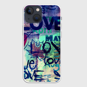 Чехол для iPhone 13 mini с принтом LOVE в городе Новоалтайск,  |  | love | абстракция | любовь | молодежное | пестрое