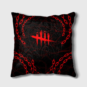 Подушка 3D с принтом DEAD BY DAYLIGHT | ЦЕПИ в городе Новоалтайск, наволочка – 100% полиэстер, наполнитель – холлофайбер (легкий наполнитель, не вызывает аллергию). | состоит из подушки и наволочки. Наволочка на молнии, легко снимается для стирки | dbd | dead by daylight | hillbilly | maniacs | survival horror | trapper | wraith | дбд | деревенщина | мертвы к рассвету | мертвые днем | охотник | призрак