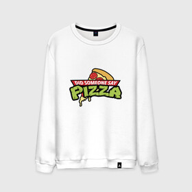 Мужской свитшот хлопок с принтом Say Pizza в городе Новоалтайск, 100% хлопок |  | donatello | leonardo | michelangelo | ninja | pizza | raphael | turtles | донателло | животные | карате | комикс | комиксы | леонардо | микеланджело | мультфильм | мутант | мутанты | ниндзя | пицца | рафаэль | сплинтер | супергерой