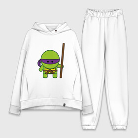 Женский костюм хлопок Oversize с принтом Донателло в городе Новоалтайск,  |  | donatello | leonardo | michelangelo | ninja | pizza | raphael | turtles | донателло | животные | карате | комикс | комиксы | леонардо | микеланджело | мультфильм | мутант | мутанты | ниндзя | пицца | рафаэль | сплинтер | супергерой