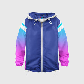Детская ветровка 3D с принтом NEON GRADIENT FITNESS UNIFORM в городе Новоалтайск, 100% полиэстер | подол и капюшон оформлены резинкой с фиксаторами, по бокам два кармана без застежек, один потайной карман на груди | abstraction | geometry | hexagon | neon | paints | stripes | texture | triangle | абстракция | брызги | геометрия | краски | неон | соты | текстура