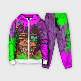 Детский костюм 3D с принтом 3D Neon Monkey в городе Новоалтайск,  |  | 3d очки | bapy | brand | chimp | cool paint | fashion | hype beast | japan | neon | paint | trend | анаглиф | байп | байпи | брызги красок | бэйп | бэйпи | камуфляж | купающаяся обезьяна | мода | неон | тренд | хайп бист | хайповый бренд | ш