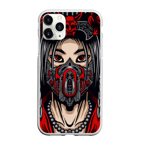 Чехол для iPhone 11 Pro Max матовый с принтом Японская девушка стимпанк в городе Новоалтайск, Силикон |  | Тематика изображения на принте: аниме | девушка | демон | маска | розы | стимпанк