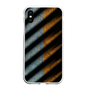Чехол для iPhone XS Max матовый с принтом SHADOW в городе Новоалтайск, Силикон | Область печати: задняя сторона чехла, без боковых панелей | shadow | наполовину | полосатое | тень
