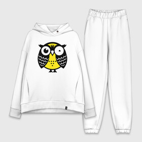 Женский костюм хлопок Oversize с принтом Странная сова в городе Новоалтайск,  |  | owl | owls | сова | совушка | совы | филин | фраза | юмор