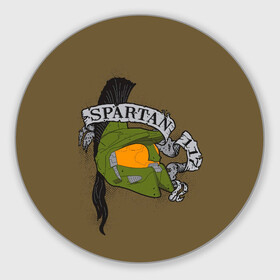 Коврик для мышки круглый с принтом Halo Spartans в городе Новоалтайск, резина и полиэстер | круглая форма, изображение наносится на всю лицевую часть | Тематика изображения на принте: game | games | halo | heilo | master chif | spartan | игра | игры | ковенант | ковенанты | мастер чиф | спартанец | хало | хейло | хэйло