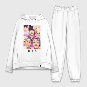 Женский костюм хлопок Oversize с принтом BTS в городе Новоалтайск,  |  | bts | k pop | kpop | rm | аниме | бтс | ви | джей хоуп | джонгук | кпоп | сюга | чимин | чин | япония