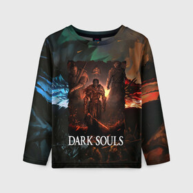Детский лонгслив 3D с принтом DARKSOULS ТЕМНЫЕ ДУШИ в городе Новоалтайск, 100% полиэстер | длинные рукава, круглый вырез горловины, полуприлегающий силуэт
 | dark souls | darksouls | tegunvte | темные души