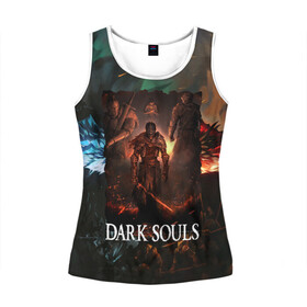 Женская майка 3D с принтом DARKSOULS ТЕМНЫЕ ДУШИ в городе Новоалтайск, 100% полиэстер | круглая горловина, прямой силуэт, длина до линии бедра | dark souls | darksouls | tegunvte | темные души