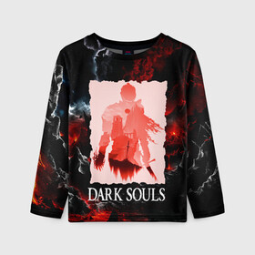 Детский лонгслив 3D с принтом DARKSOULS GAME в городе Новоалтайск, 100% полиэстер | длинные рукава, круглый вырез горловины, полуприлегающий силуэт
 | dark souls | darksouls | tegunvte | темные души