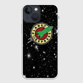 Чехол для iPhone 13 mini с принтом Межпланетный Экспресс Футурама в городе Новоалтайск,  |  | express | futurama | planet | день космонавтики | космонавтика | космос | межпланетный | футурама | экспресс