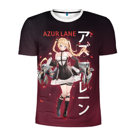 Мужская футболка 3D спортивная с принтом azur lane в городе Новоалтайск, 100% полиэстер с улучшенными характеристиками | приталенный силуэт, круглая горловина, широкие плечи, сужается к линии бедра | anime | azur lane | girl | аниме | девушка | лазурный путь