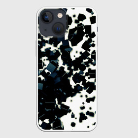 Чехол для iPhone 13 mini с принтом KUBIKI в городе Новоалтайск,  |  | bricks | абстракция | кубики | молодежное | пестрое | черно белое