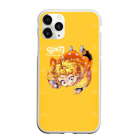 Чехол для iPhone 11 Pro Max матовый с принтом Зеницу Агацума Kimetsu no Yaiba в городе Новоалтайск, Силикон |  | demon slayer | kamado | kimetsu no yaiba | nezuko | tanjiro | аниме | гию томиока | зеницу агацума | иноске хашибира | камадо | клинок | корзинная девочка | манга | музан кибуцуджи | незуко | рассекающий демонов | танджиро