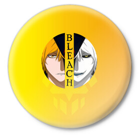 Значок с принтом Хичиго Bleach в городе Новоалтайск,  металл | круглая форма, металлическая застежка в виде булавки | bleach | hichigo | ichigo | kurosaki | блич | ичиго | куросаки | хичиго