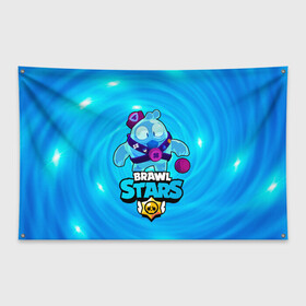Флаг-баннер с принтом Сквик Squeak Brawl Stars в городе Новоалтайск, 100% полиэстер | размер 67 х 109 см, плотность ткани — 95 г/м2; по краям флага есть четыре люверса для крепления | bele | belle | brawl | brawl stars | brawlstars | brawl_stars | squeak | белле | белль | бель | бравл | бравлстарс | писк | сквик